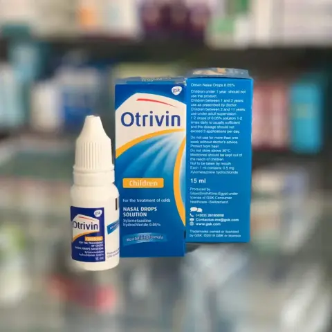 اوتريفين15مل  نقط اطفال . OTRIVIN 0.5% INF 15ML NASAL DROPS