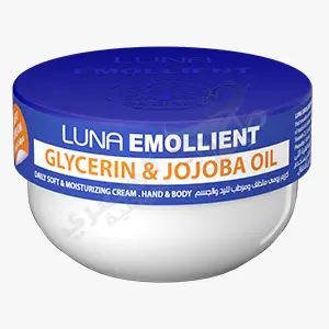 لونا كريم سوفت جلسرين وزيت جوجوبا 160جم . LUNA EMOLLIENT GLYCERIN & JOJOBA OIL 160GM