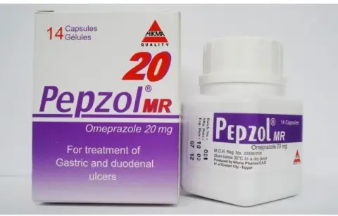 بيبزول 20 مجم 14 كبسول . PEPZOL 20 MG  14 CAP
