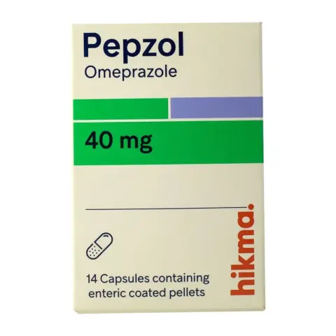 بيبزول 40مجم 14 كبسولة . PEPZOL 40mg 14/CAP