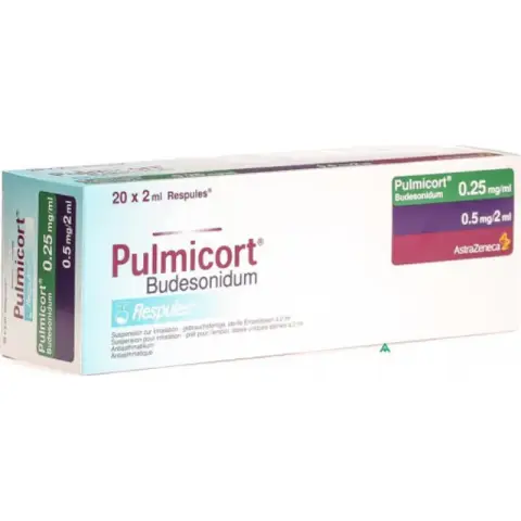 بلموكورت 0.25 مجم 20 امبولة . Pulmicort 0.25mg/ml 20 nebulizer vial susp