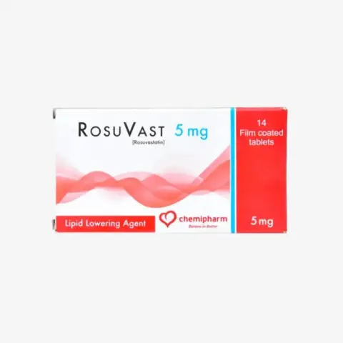 روزوفاست 5 مجم 14قرص . Rosuvast 5mg 14tab