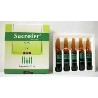 سكروفير 100مجم/5مل حقن 5امبولة . Sacrofer 100MG/5ML 5 AMP