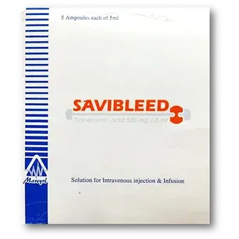 سافيبليد 5500مج/5 مل  امبولات للحقن الوريدى  . savibleed 500 mg/5 ml for I.V. injection