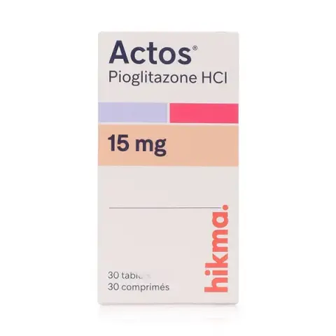 اكتوس 15 مجم 30 قرص . Actos 15 mg 30 tab