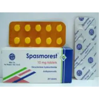 سبازمورست 10مجم 20قرص . SPASMOREST 10mg 20/TAB