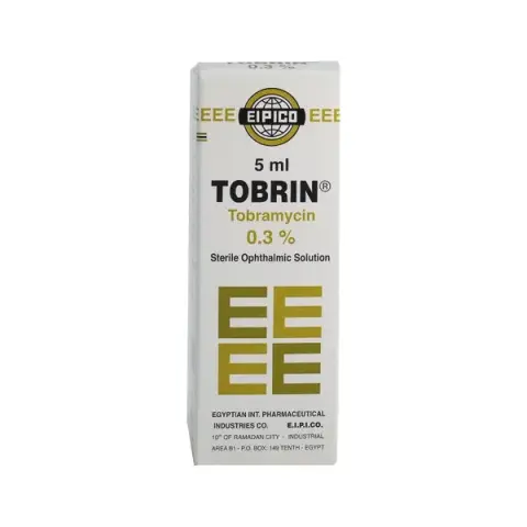 توبرين 0.3% محلول للعين 5مل . TOBRIN 0.3% Eye DROPS 5ML