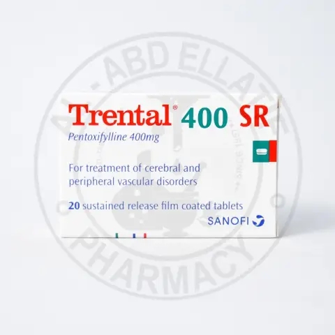 ترنتال 400 مج ممتد المفعول 20 قرص  . TRENTAL 400 MG SR 20TAB