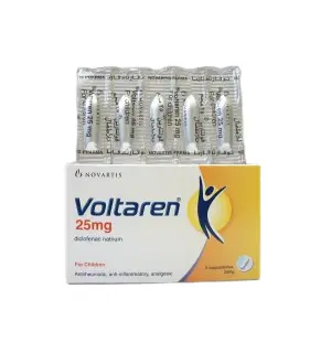 فولتارين 25 مجم 5 اقماع للاطفال . VOLTAREN 25mg INF 5 SUPP