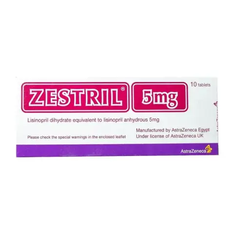 زيستريل 5 مجم 10اقراص . ZESTRIL 5mg 10 TAB