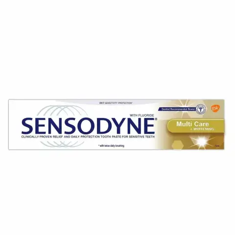 معجون اسنان سنسوداين عناية+تبييض 20 مل . SENSODYNE MULTI CARE+WHITENING 20ML TOOTHPASTE