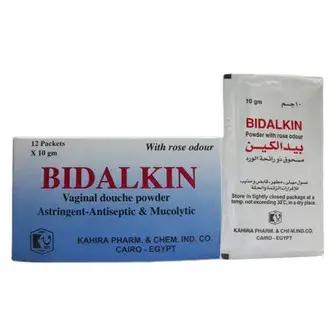 بيدالكين 12 كيس بودرة مهبلية . BIDALKINE N 10GM 12/VAGINAL POWDER SACH