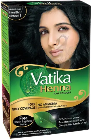 دابر فاتيكا حنة اسود علبة 6 كيس . vatika henna black