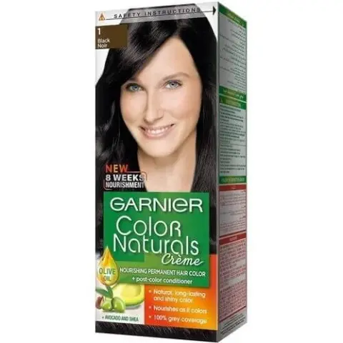 غارنيية صبغة (1) اسود كولور ناتشرلز كريم . GARNIER Hair Color 1 BLACK NATURALS CREAM