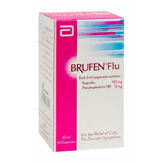 بروفين فلو 60مل شراب . BRUFEN FLU 60ML SUSP