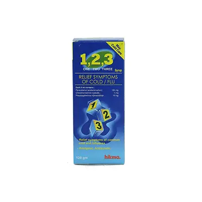 وان تو ثري 120مل شراب . 123  120ML  SYRUP