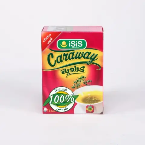 ايزيس كراوية علبة 12 كيس . ISIS ORGANIC CARAWAY 12 SACHET