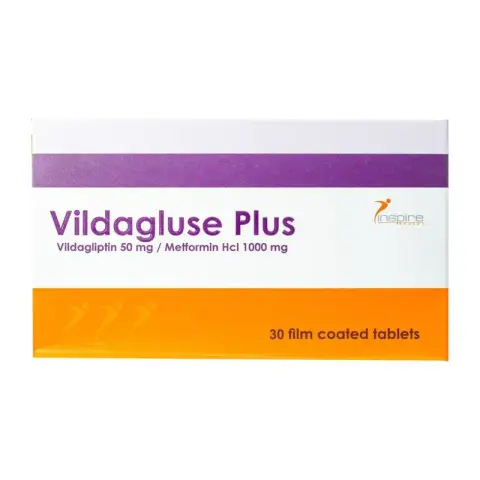 فيلداجلوز بلاس 50/1000مجم 30 قرص . VILDAGLUSE PLUS 50/1000MG 30TAB