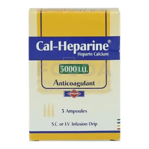 كالهيبارين 5000  3امبولات . CAL-HEPARINE 5000 I.U. 3/AMP