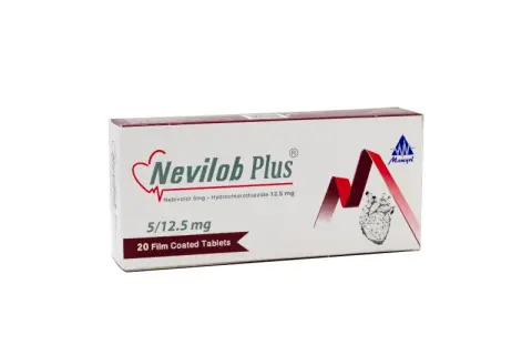 نيفيلوب 5/12.5مجم بلاس 20 قرص . nevilob 5/12.5  plus  20tab  