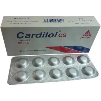 كارديلول سى اس  25 مجم 30 قرص  . cardilol cs 25 mg  30 tablets 
