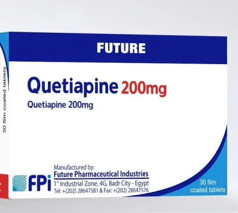 كويتيابين 30 مجم 30 قرص . Quetiapine 200 mg 30 tab
