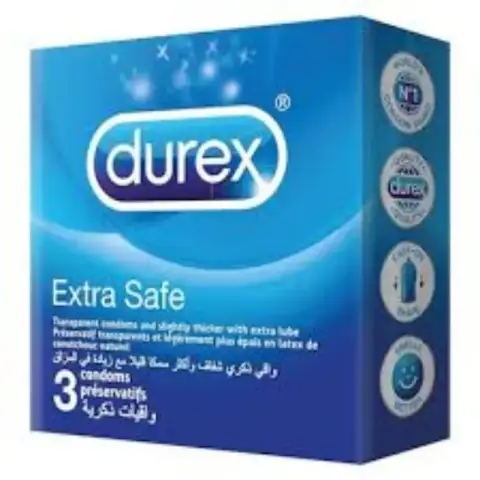 ديوركس عازل طبى اكسترا سيف كاندوم   3 قطع . durex extra safe condom 3 pieces