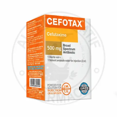 سيفوتاكس 500مجم 1فيال ايبيكو . CEFOTAX 500mg 1/VIAL EIPICO