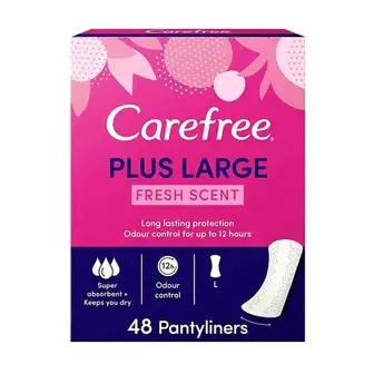 كير فرى فوط يوميه قطن عطر منعش 56قطعه . carefree cotton fresh 56pantyliners