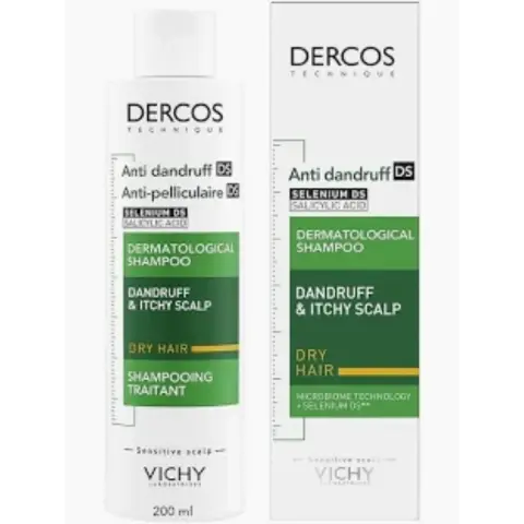 فيتشي ديركوس شامبو ضد القشرة للشعر الجاف 200 مل . VICHY dercos anti dandruff shampoo DRY HAIR 200 ml