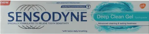 معجون اسنان سنسوداين جل عميق التنظيف 20 مل . SENSODYNE deep clean GEL 20 ML TOOTHPASTE