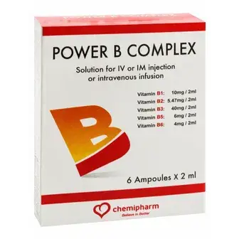 باور بي كومبلكس 6 امبول  . POWER B COMPLEX 6 AMPS