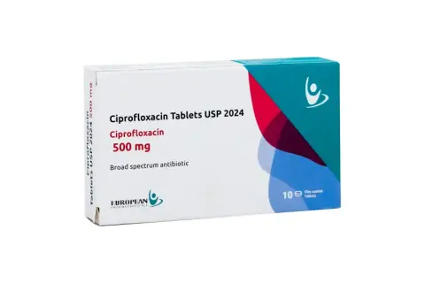 سيبروفلوكساسين 500 جم 10 اقراص (العامرية) . CIPROFLOXACINE 500 mg 10 TAB(AMRIA)