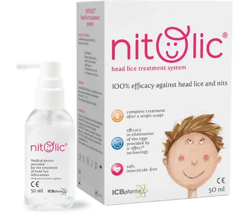 نيتوليك نظام العلاج من قمل الراس 50مل  . NITOLIC HEAD LICE TREATMENT 50