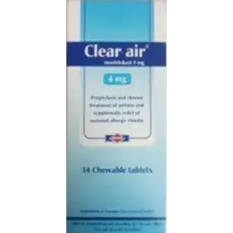 كلير اير 4 مجم 14 قرص للمضغ  . Clear air 4 mg 14 chewable tab