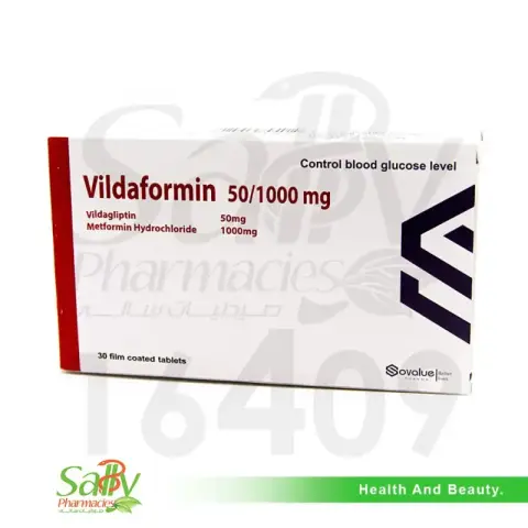 فلدافورمين 50/1000مجم 30قرص . Vildaformin 50/1000MG 30tab