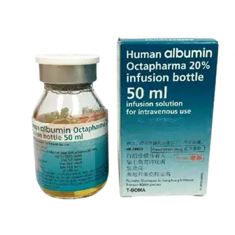 هيومان البيومين فيال . albunorm 20 % 50 ml
