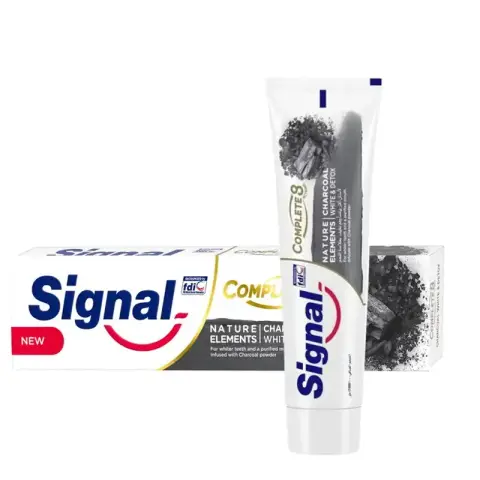 معجون اسنان سيجنال كومبليت فحم 100مل وفر 10جنيه . SIGNAL COMPLETE CHARCOAL 100ML (10POUND DISCOUNT) TOOTHPASTE