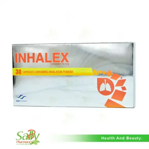 انهالكس 18 ميكروجرام 30 كبسوله +جهاز استنشاق . inhalex 18 MCG 30 INH capS + INH DEVICE