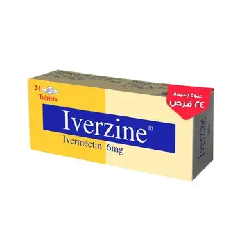 ايفرزين 6 مجم 24 قرص . Iverzine 6 mg 24 tab