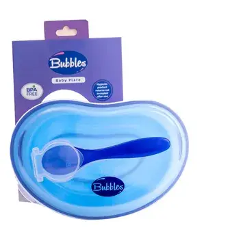 بابلز طبق اطفال بالغطا ومعلقه . Bubbles baby bowl with lid& spoon