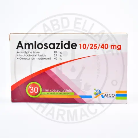 املوسازايد 5/12.5/40 مجم 30 قرص . Amlosazide 5/12.5/40mg30 tab