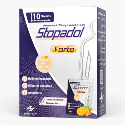 ستوبادول فورت 1000مجم 10 اكياس فوار . Stopadol forte 1000mg 10sachets