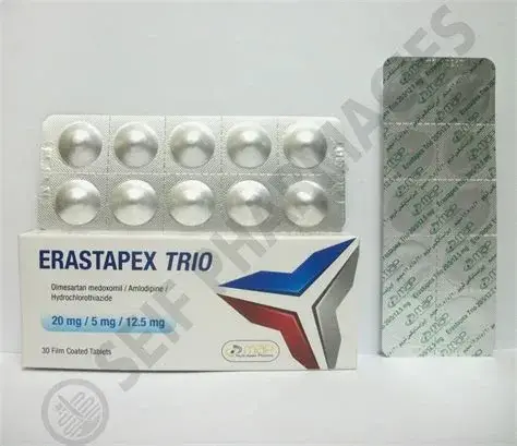 ايراستابكس تريو 40/5/12.5 مجم 30قرص . ERASTAPEX TRIO 40/5/12.5MG 30TAB