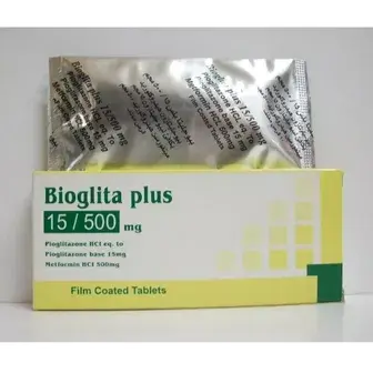 بيوجليتا بلس 15/500 30 قرص  . bioglita plus 15/500 30 tab 