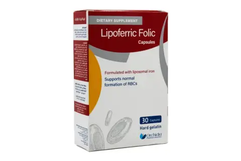 ليبوفريك فوليك 30كبسوله . lipoferric folic 30capus