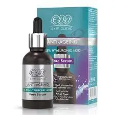 ايفا سكين كلينيك سيرم للوجه بحمض الهيالورونيك 30 ملي . Eva skin clinic face serum hyaluronic acid 30 ml