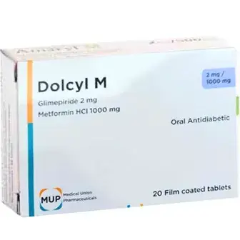 دولسيل ام 2/1000 مجم . DOLCYL M 2/1000 MG 