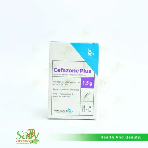 سيفازون بلس 1.5 جم حقن . CEFAZONE PLUS 1.5 [L VIAL