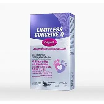ليمتلس كونسيف كيو اوريجينال 30 قرص  . limitless conceive Q original 30 tab 